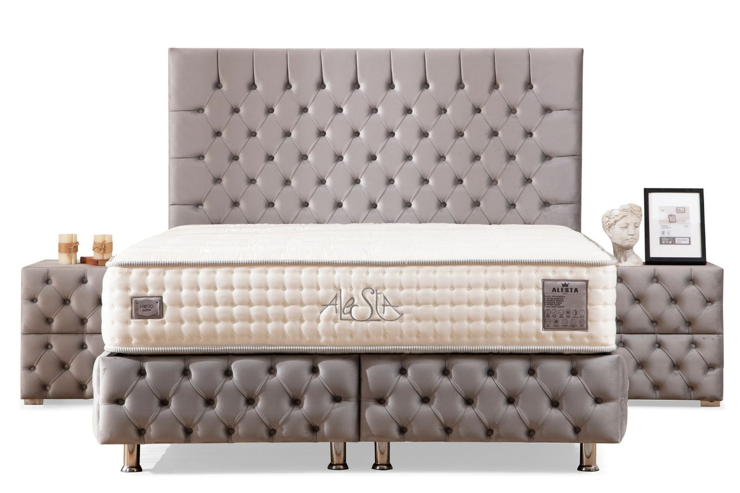 Storage Bed - Lagos - Tufted Velvet