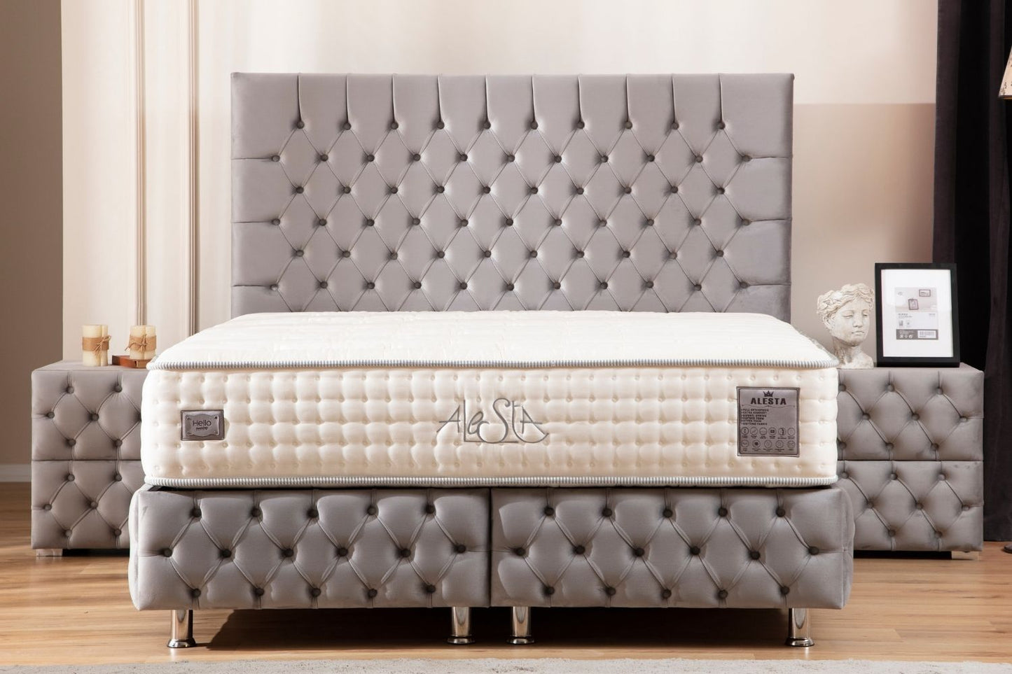 Storage Bed - Lagos - Tufted Velvet