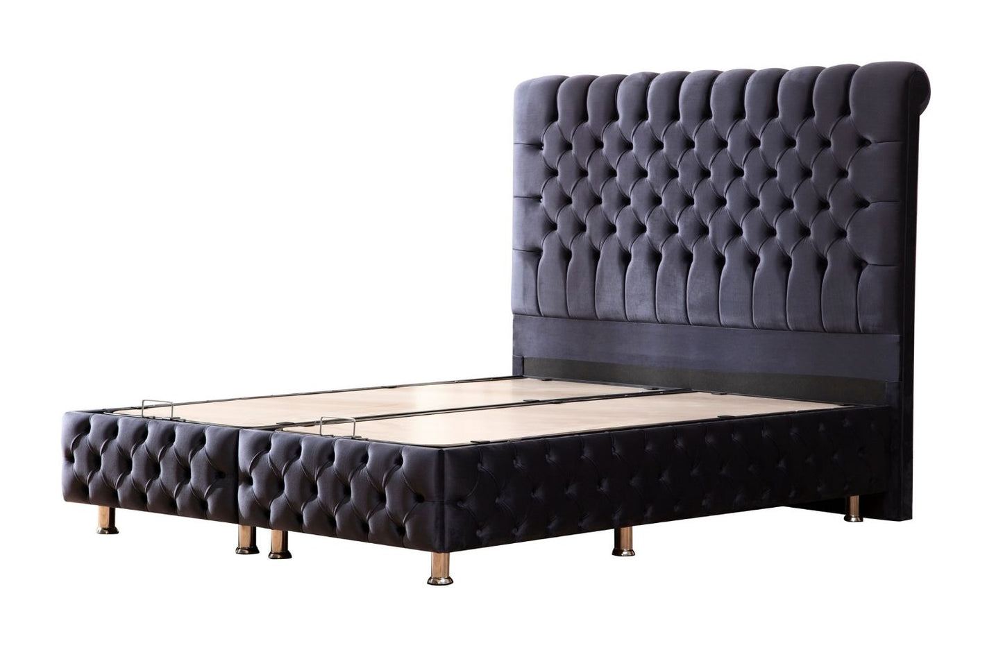 Storage bed - Luna - Tufted velvet