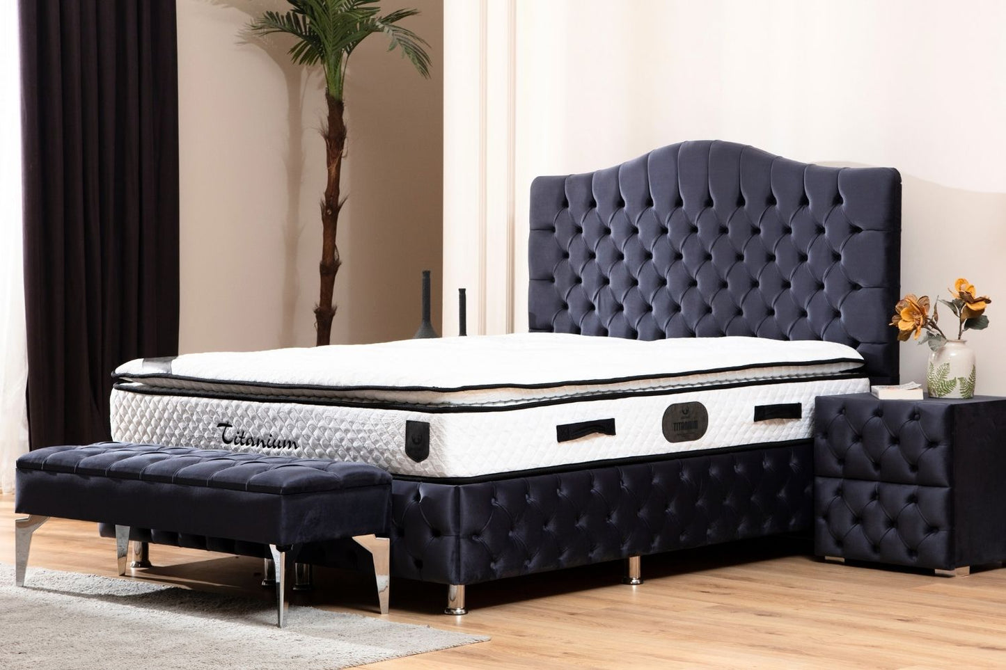 Storage Bed - Paris - Tufted Velvet