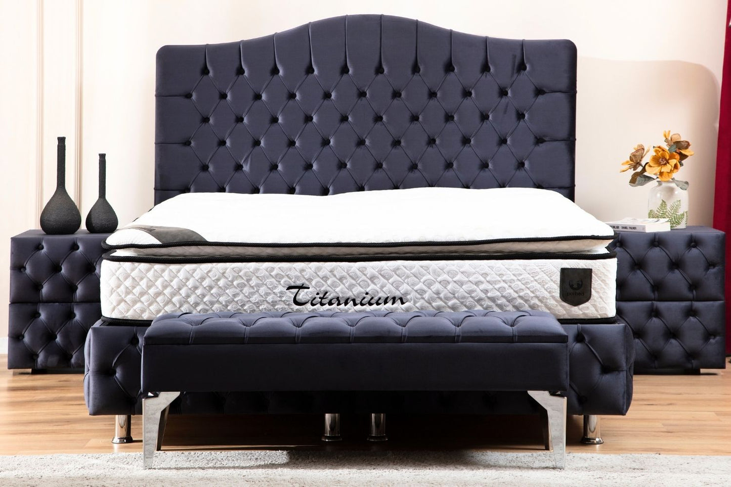 Storage Bed - Paris - Tufted Velvet