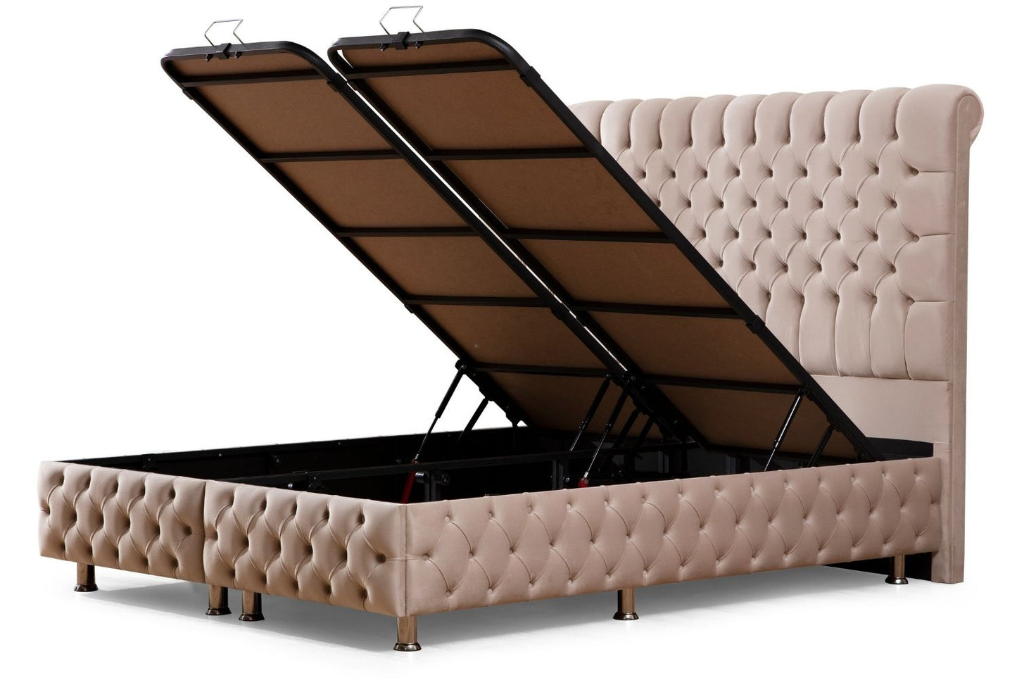 Storage bed - Luna - Tufted velvet