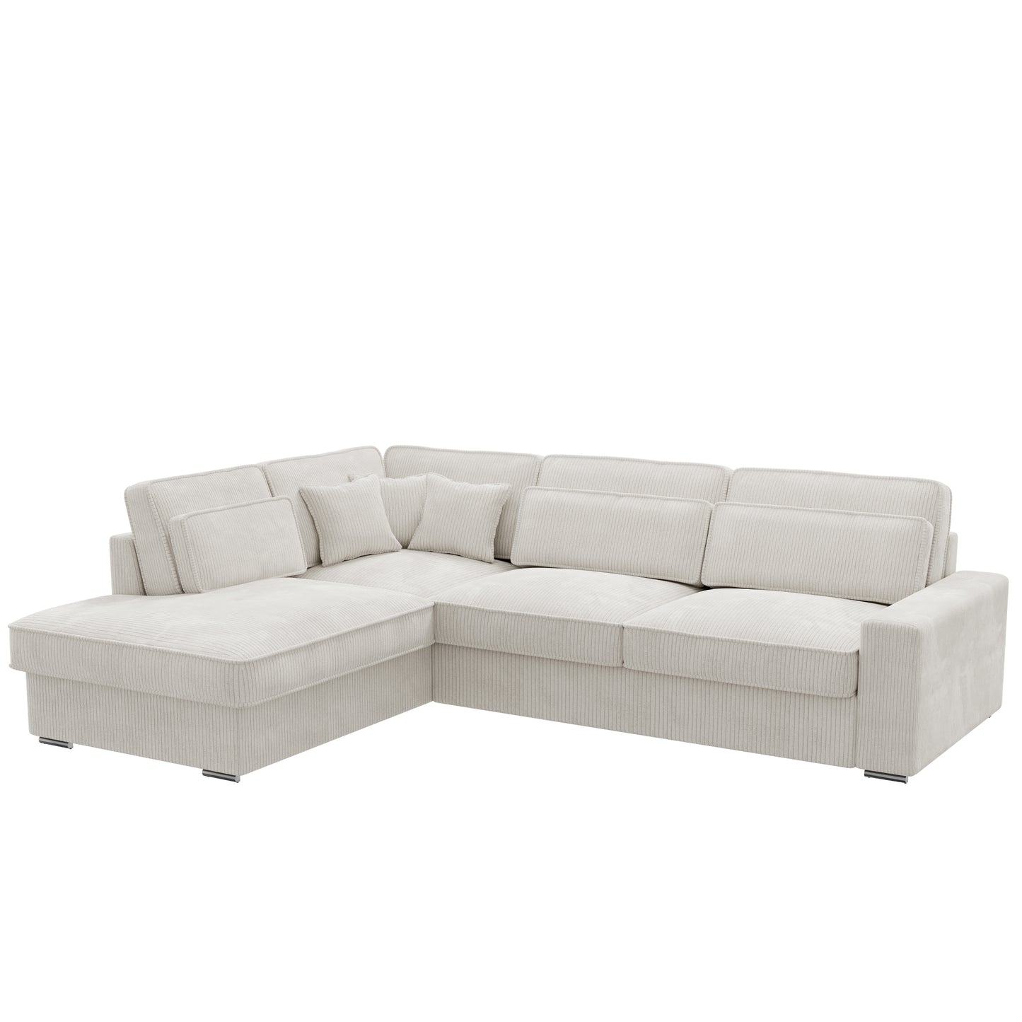 Corner Sofa - Lexus - Off-White Ribbed