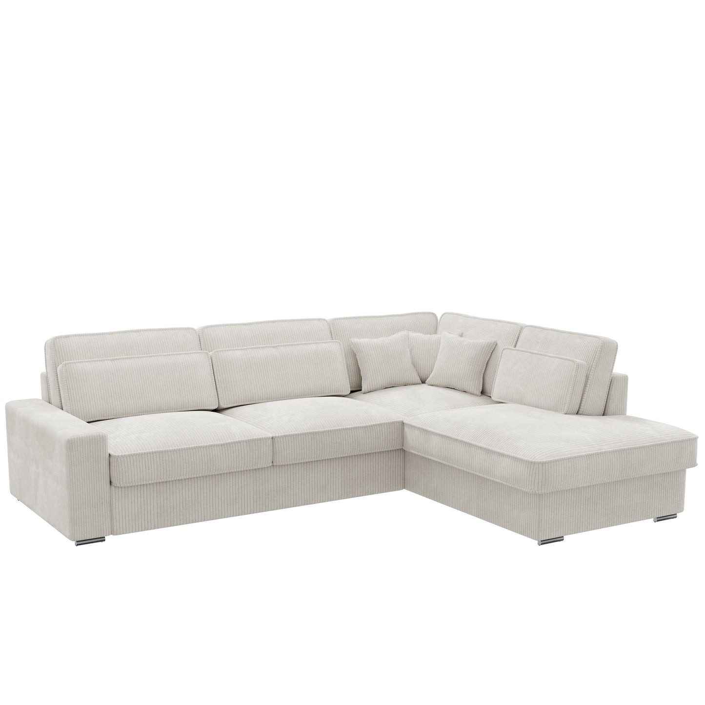 Corner Sofa - Lexus - Off-White Ribbed