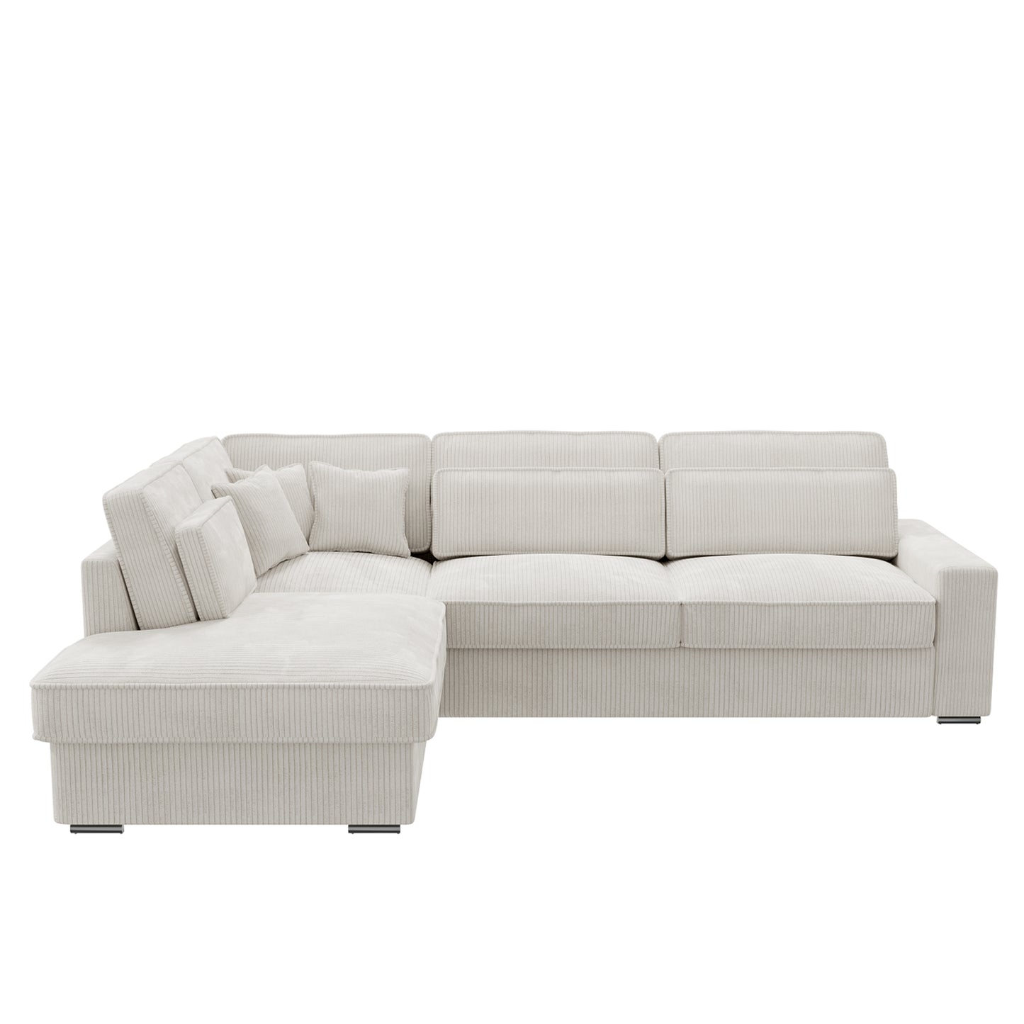 Corner Sofa - Lexus - Off-White Ribbed