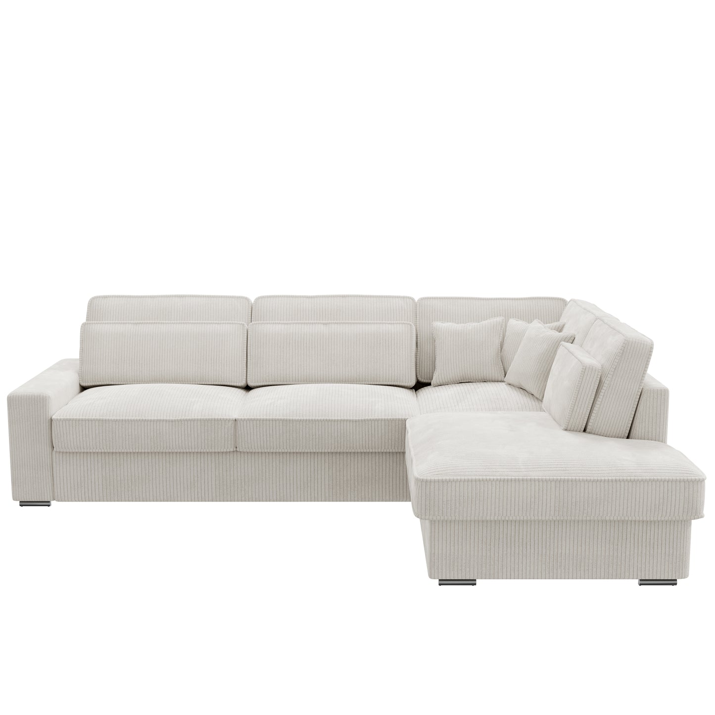 Corner Sofa - Lexus - Off-White Ribbed