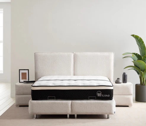 Storage Bed - Maya - Off-White Chenille